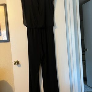 BCX Elegant Black Women's Jumpsuit with Chain Detail